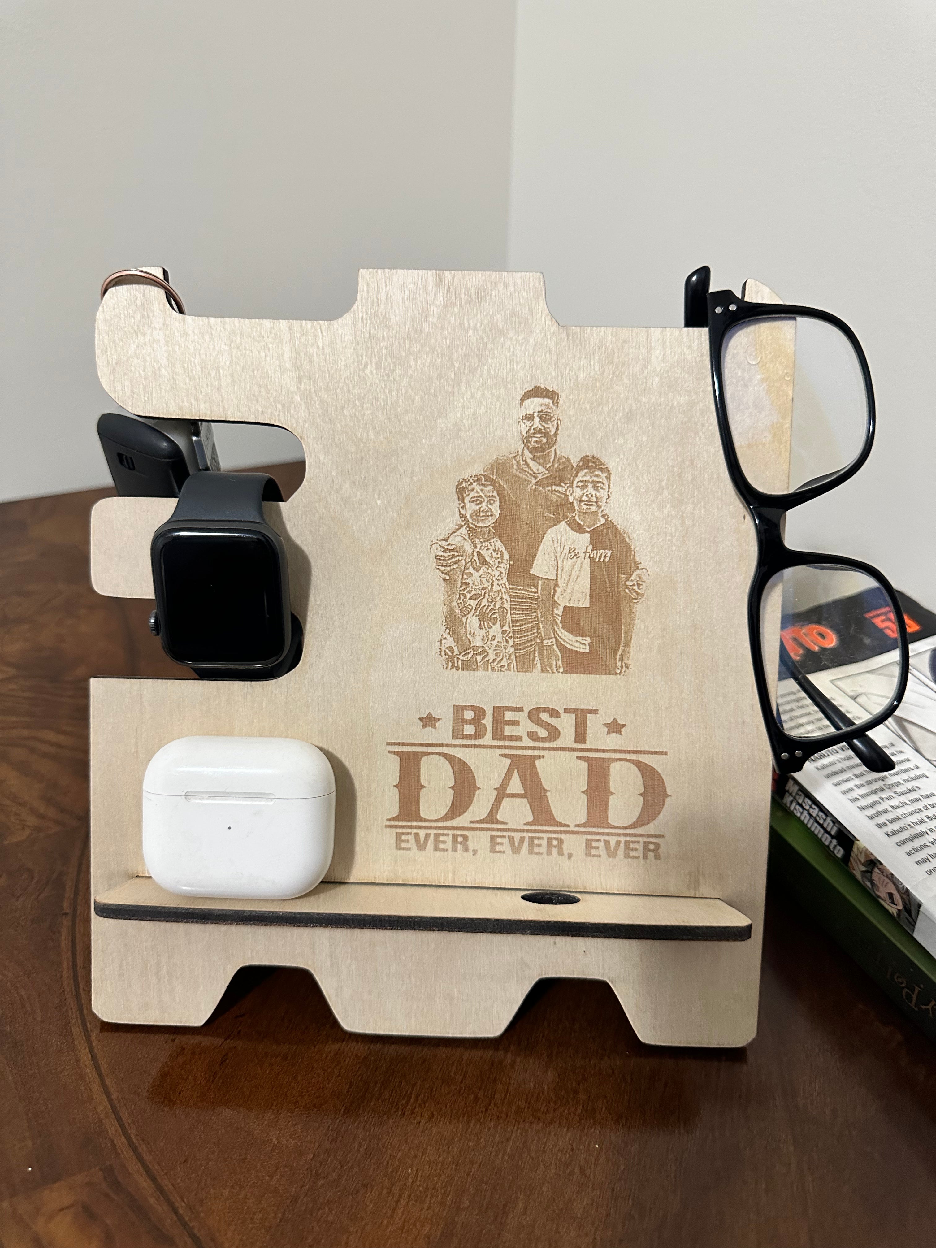  Docking Station PERSONALIZED MENS GIFT gifts for men Apple  Watch Stand wooden docking station gift ideas for men gifts for boyfriend :  Handmade Products